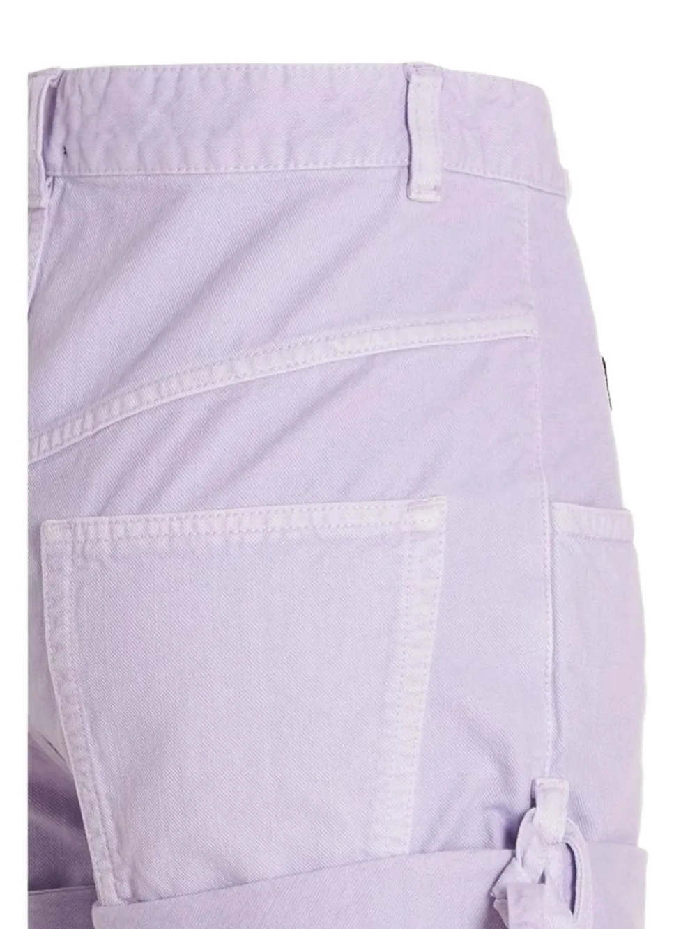 ISABEL MARANT Shorts met strik aan de zijkant en omslag Paars