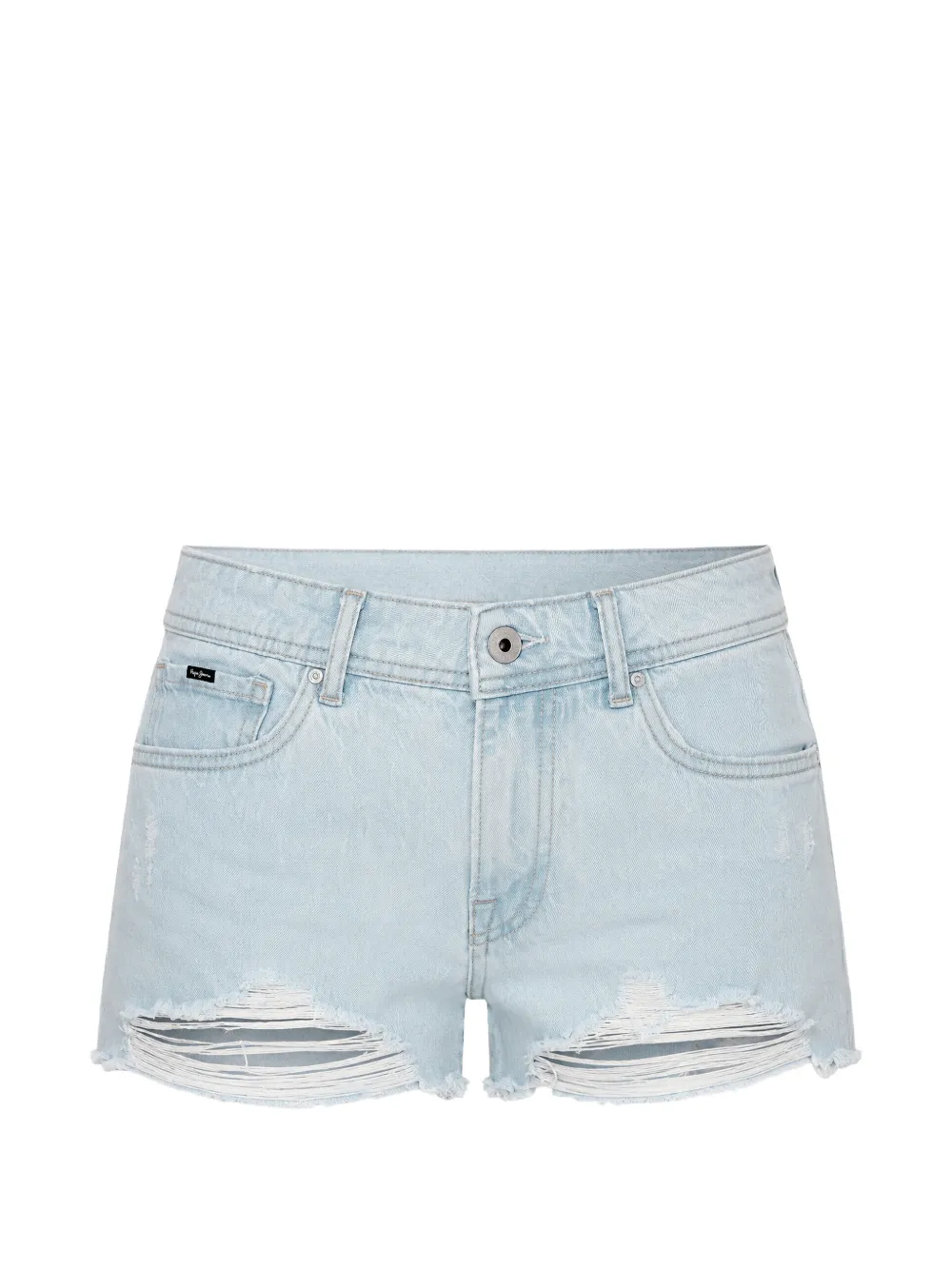 Pepe Jeans distressed-finish denim shorts - Blu