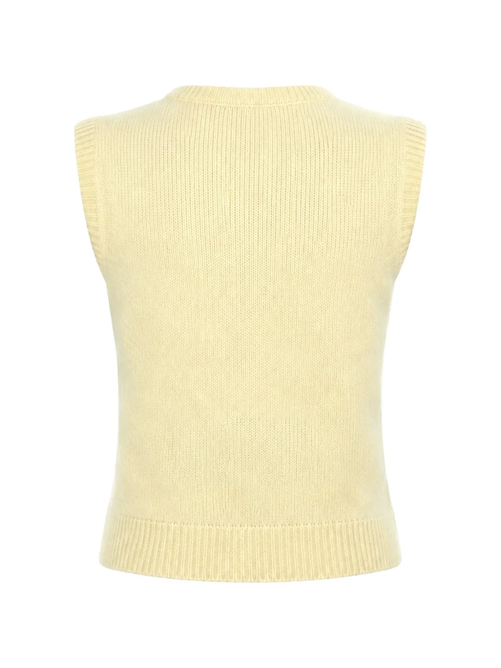 Roberto Collina ribbed-trim sleeveless top Geel