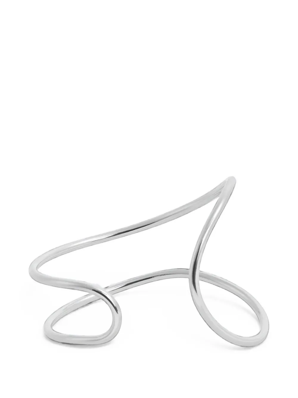 Liviana Conti sculptural open-cuff bracelet - Argento