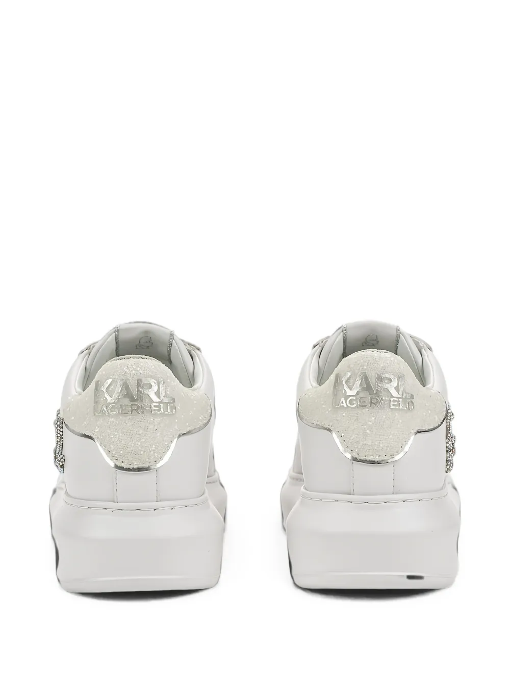 Karl Lagerfeld Kapri strass-logo sneakers Wit