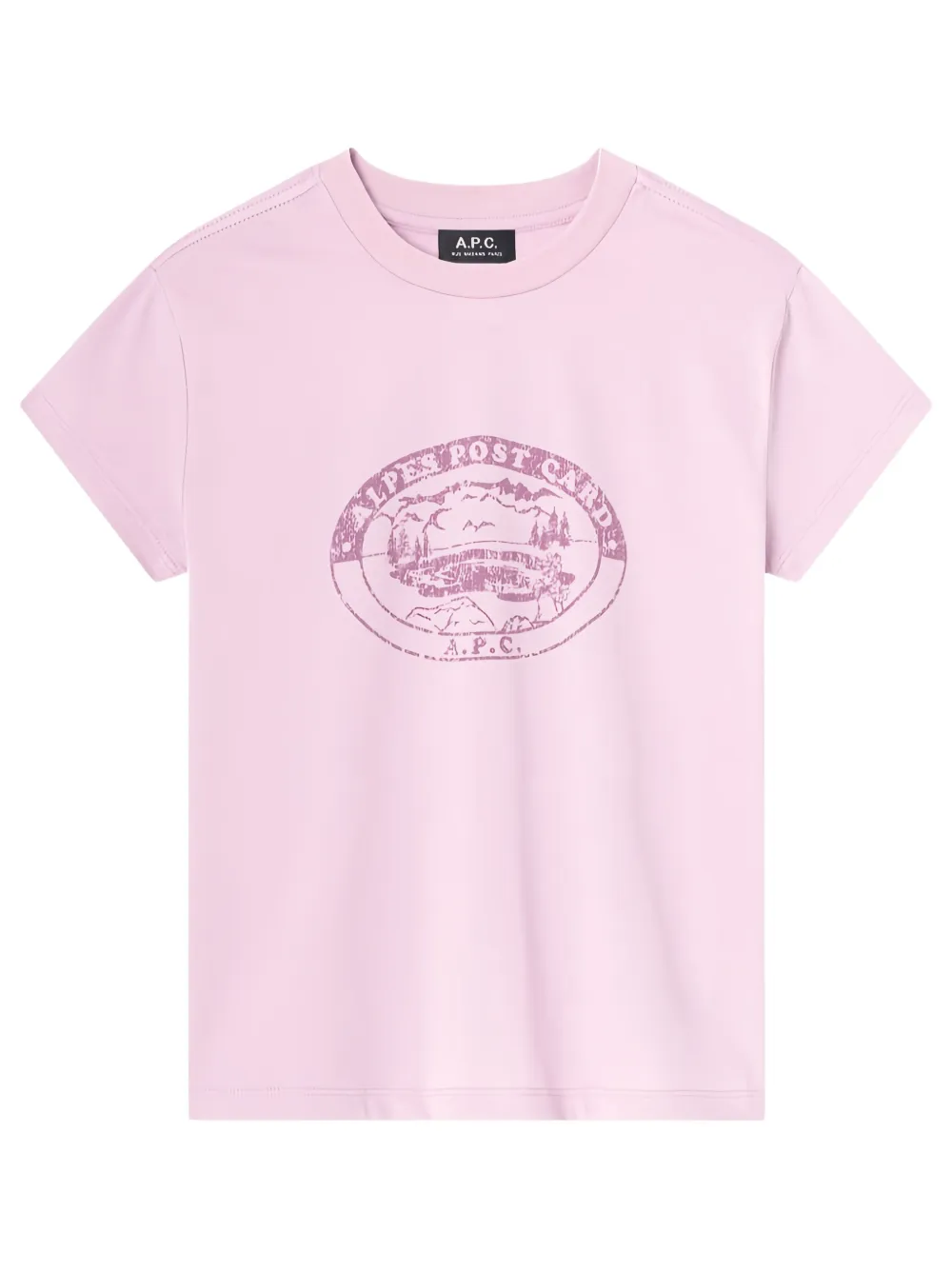 A.P.C. Katoenen T-shirt met grafische print Roze