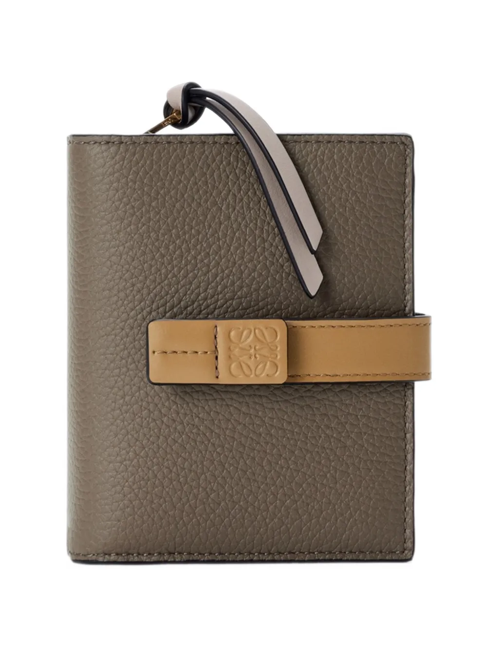 Loewe Anagram Grained Leather Wallet In Brown