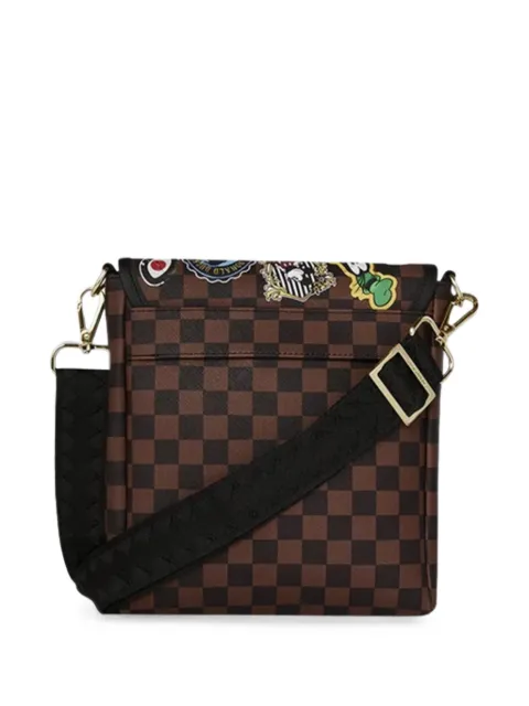 Sprayground x Disney check-pattern patch shoulder bag