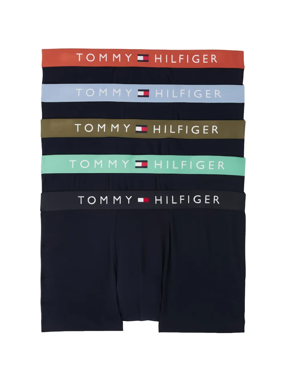 Tommy Hilfiger Boxer con banda logata (5 pezzi) - Blu