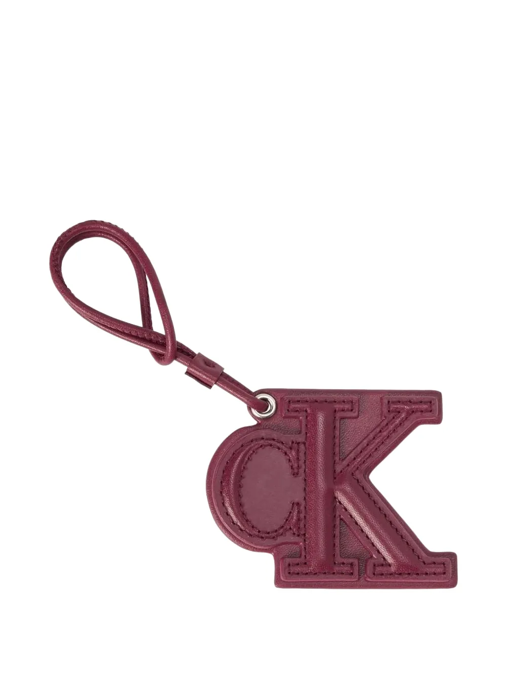 Calvin Klein monogram leather keyring · One Size
