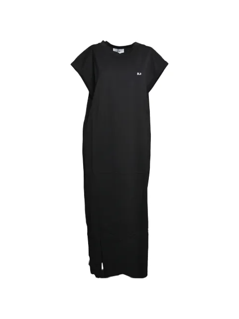 SOLOTRE logo-print cap-sleeve maxi dress