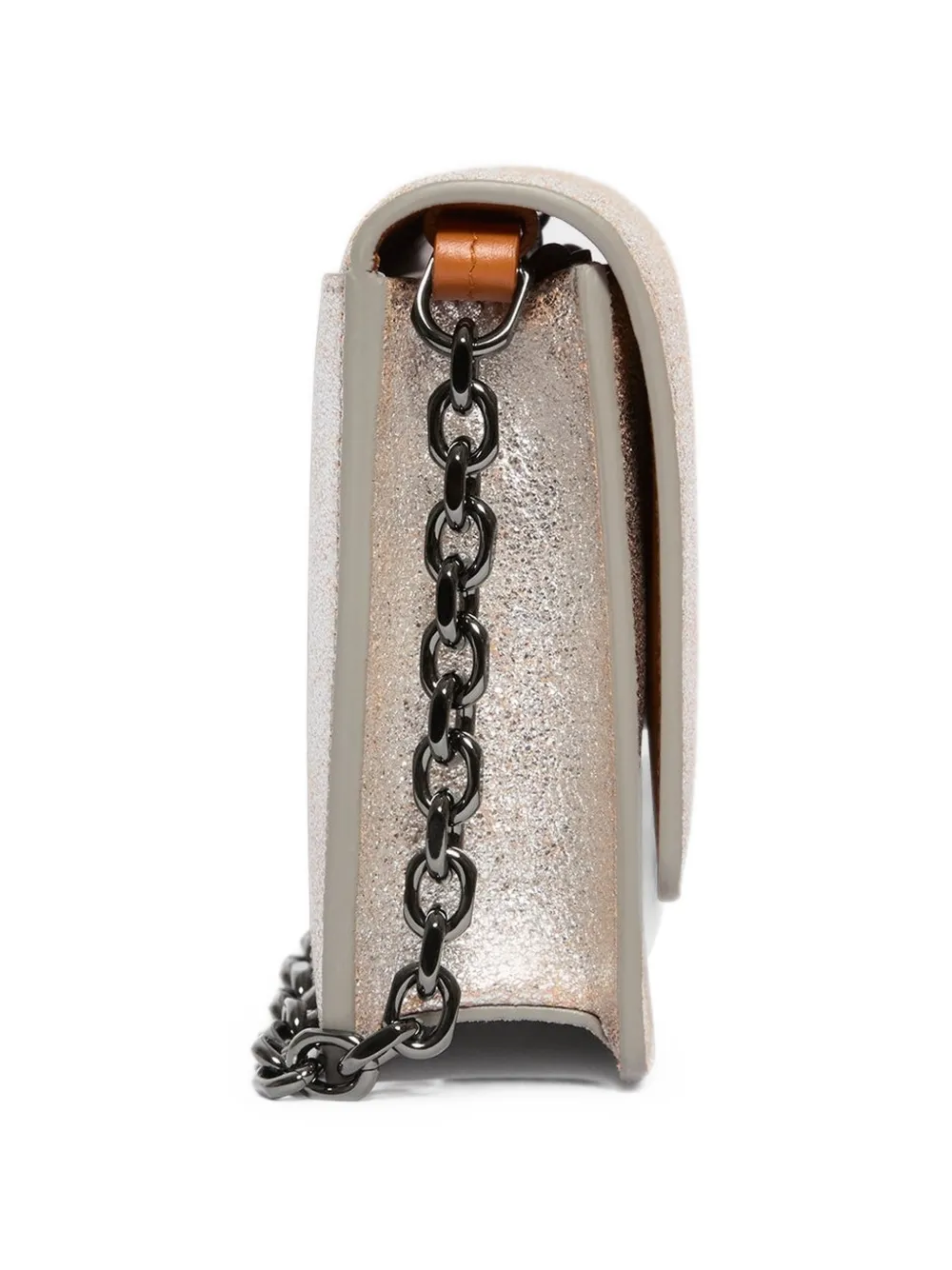 Maison Margiela Four Stitch portemonnee met ketting Zilver