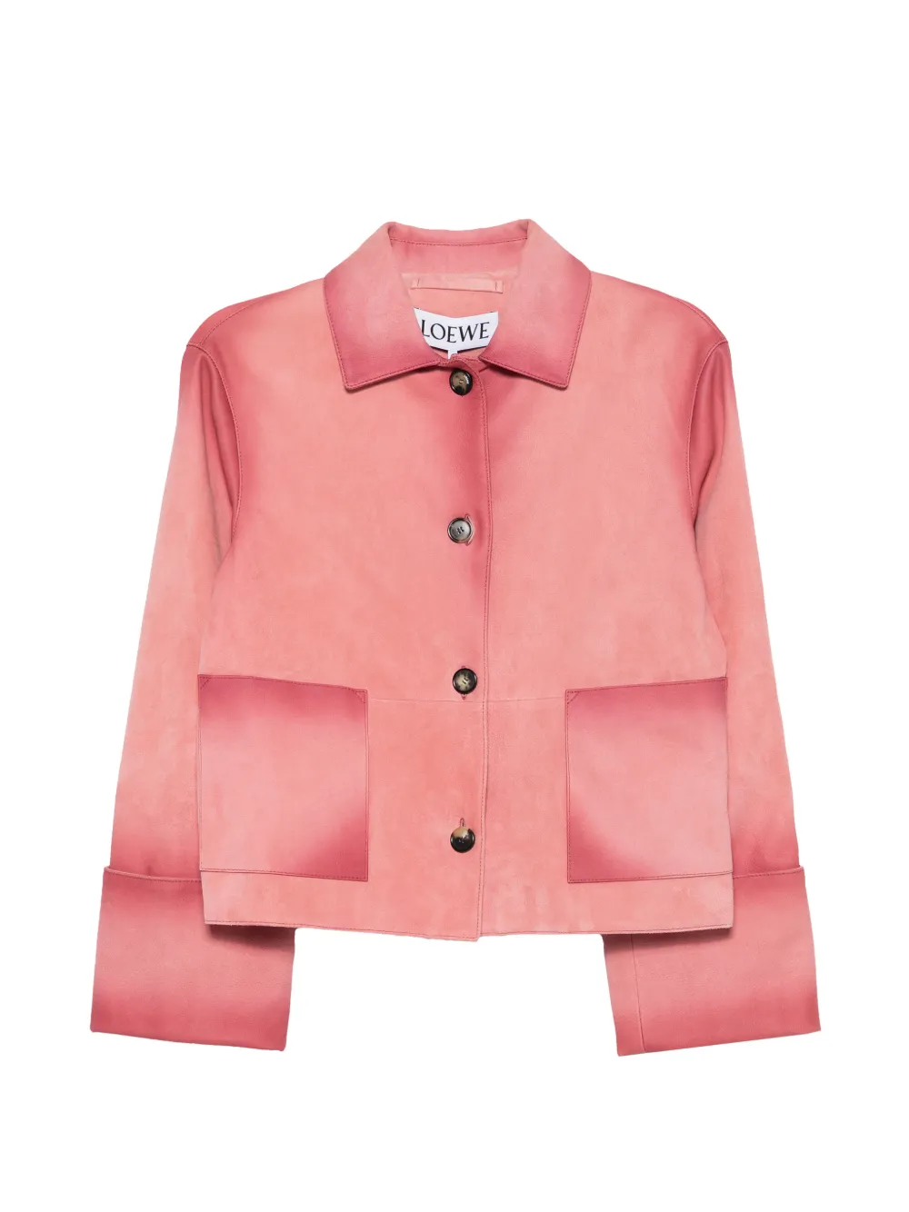 LOEWE suede turn-up jacket - Rosa