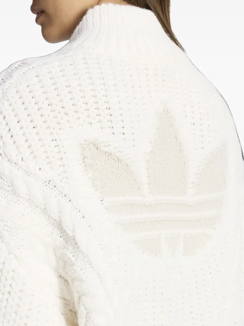 adidas Firebird cable-knit cardigan Wit