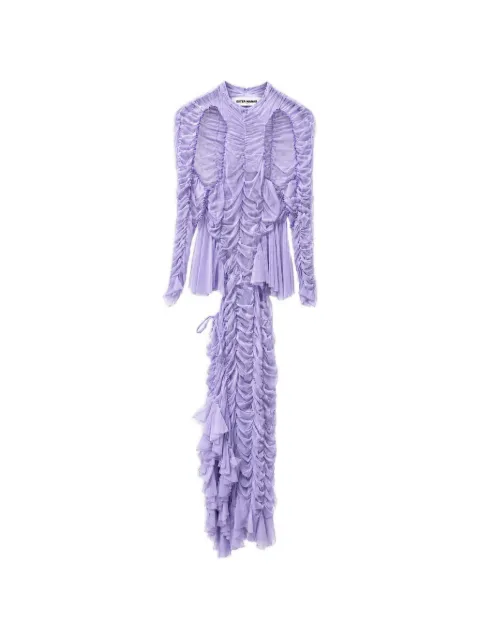 ESTER MANAS ruched ruffled dress
