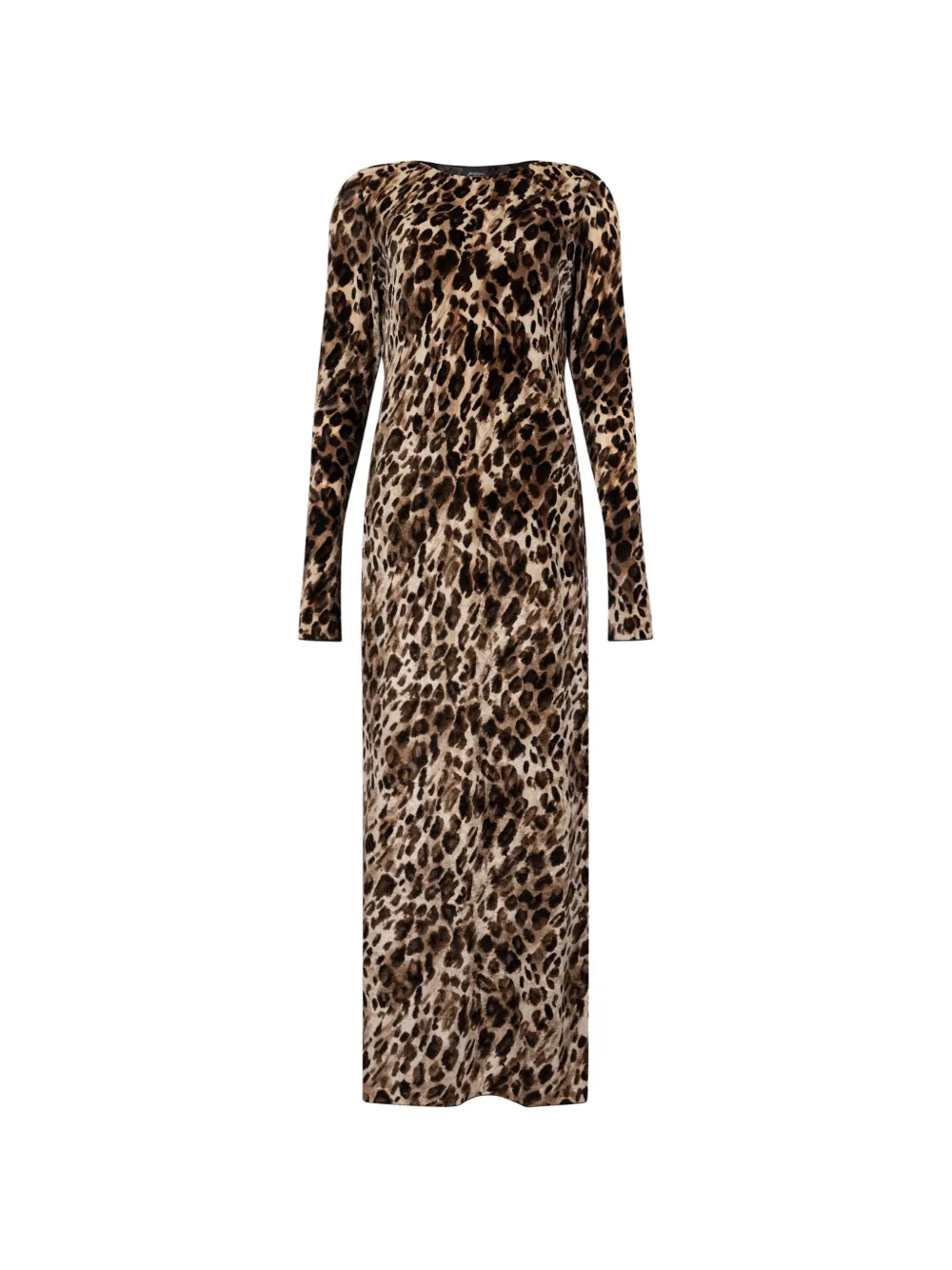 Marina Rinaldi leopard-print long-sleeve maxi dress