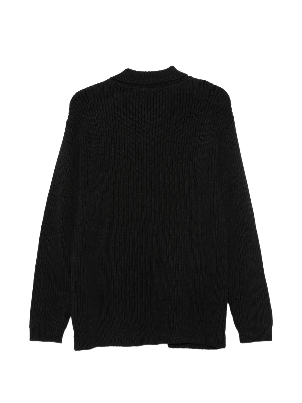 Balmain Kids Ribgebreid vest Zwart