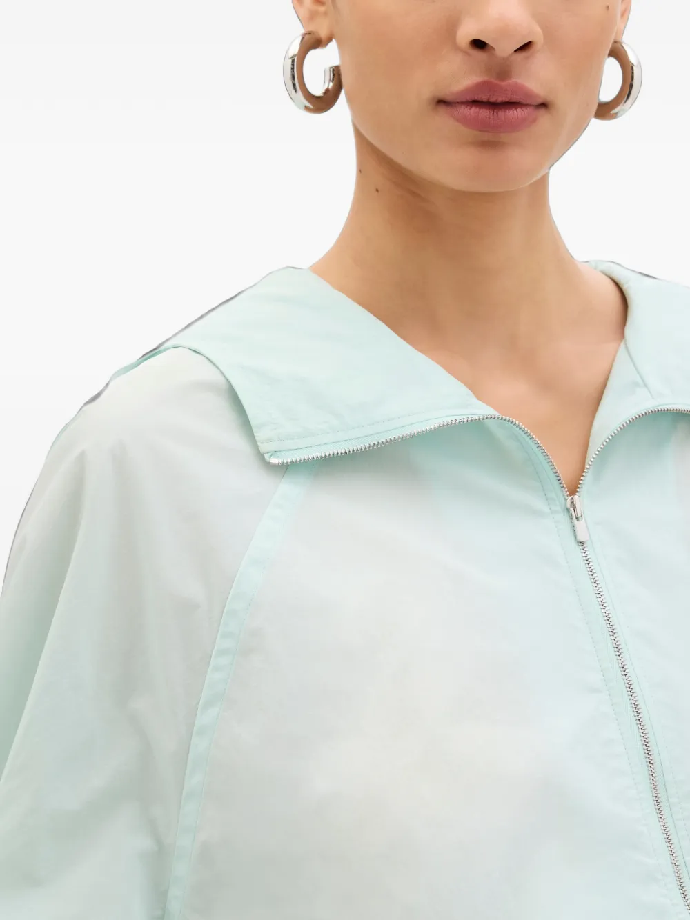 Another Tomorrow Leren shirtjack Blauw