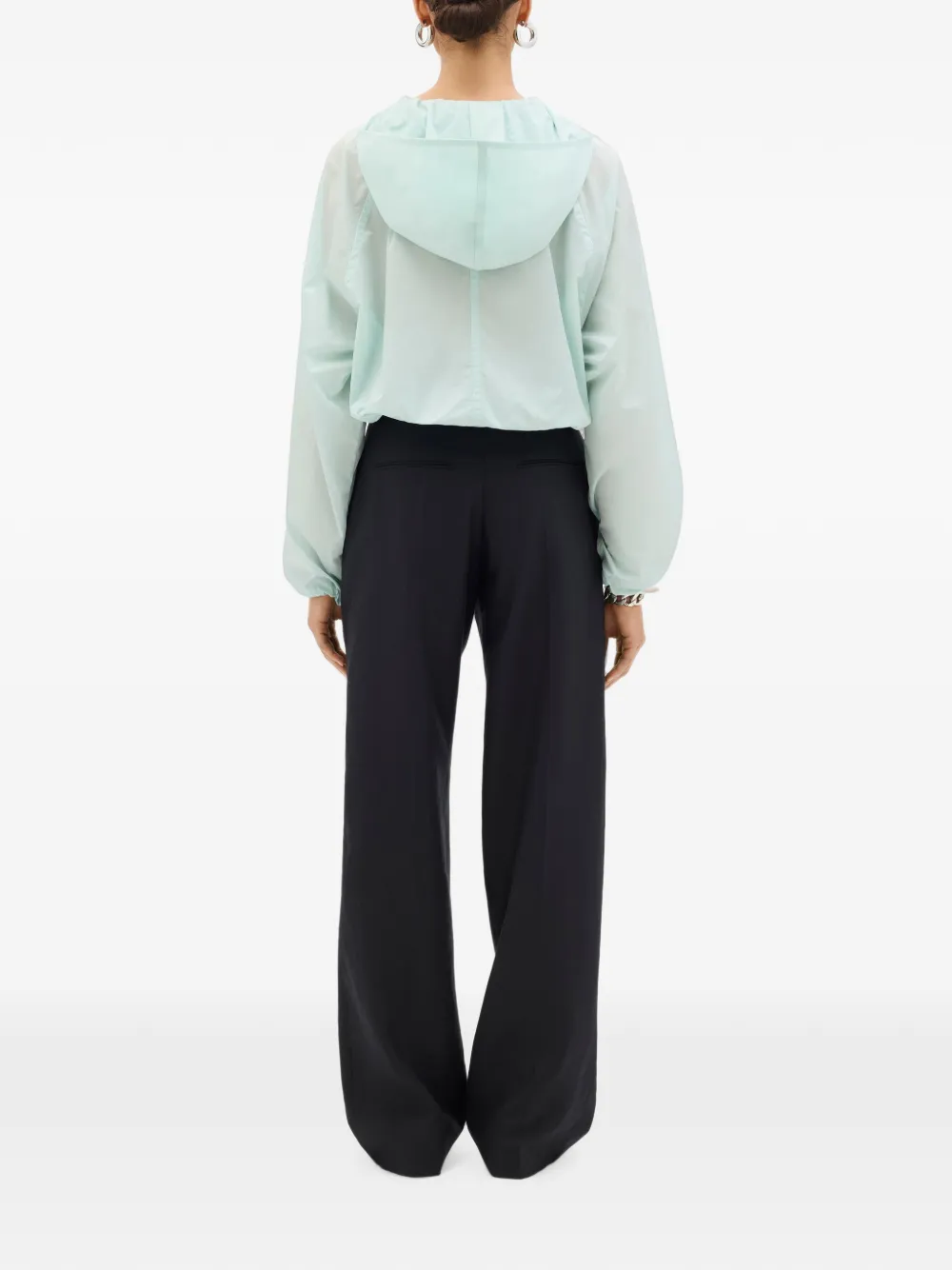 Another Tomorrow Leren shirtjack Blauw