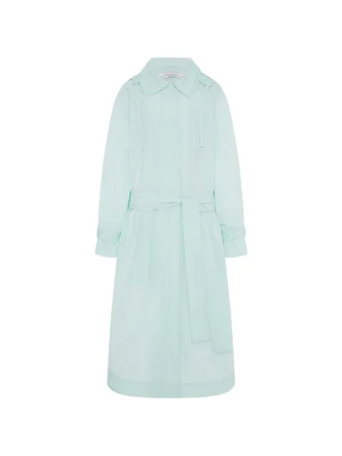 Another Tomorrow belted hooded trench coat