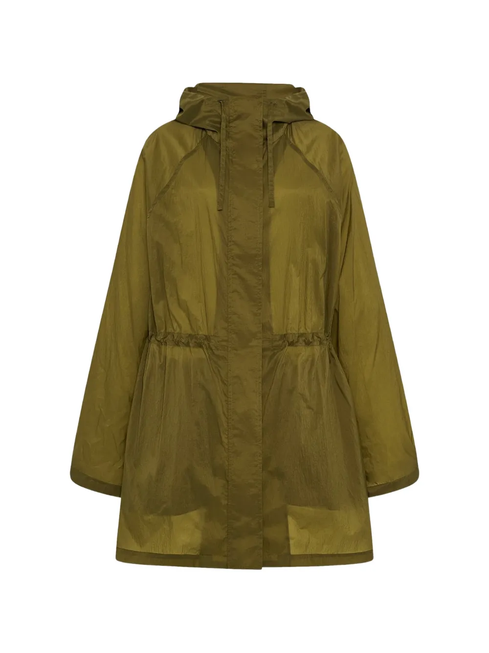 Another Tomorrow adjustable-waist hooded coat - Verde