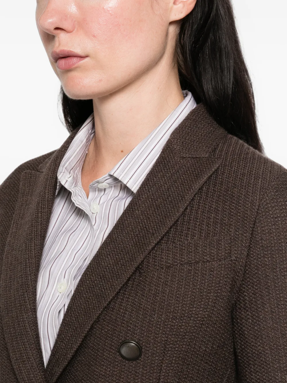 Circolo 1901 Wollen blazer met dubbele rij knopen Bruin