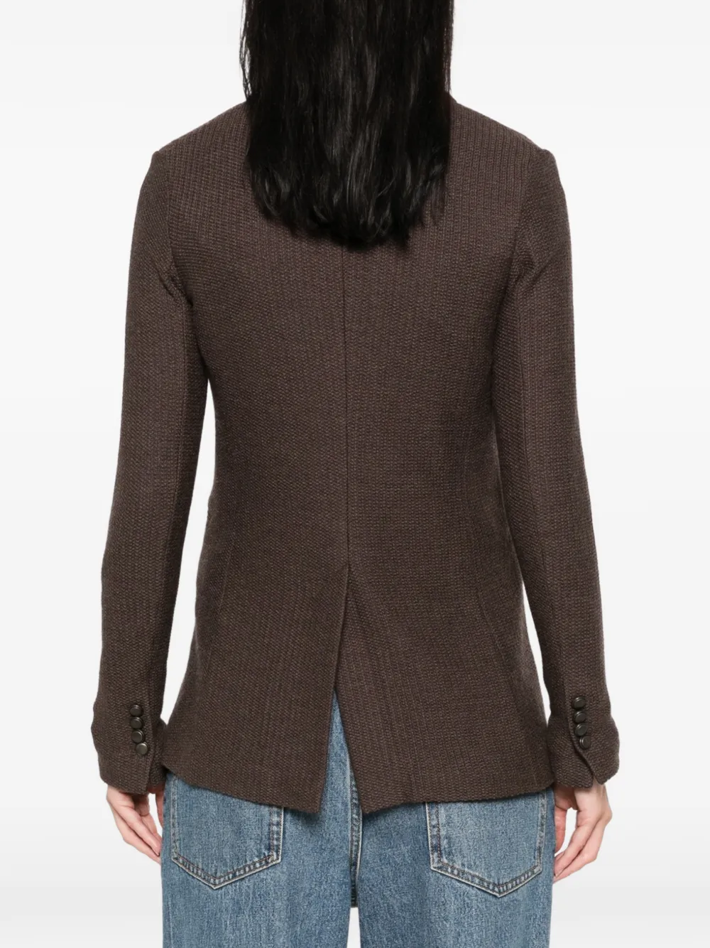 Circolo 1901 Wollen blazer met dubbele rij knopen Bruin
