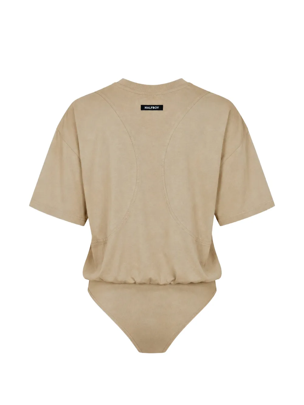 Halfboy Body met logoprint Beige
