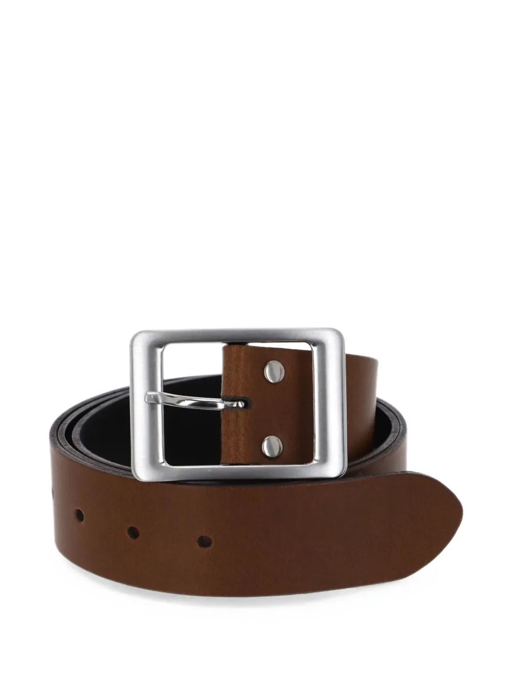 BGM LABEL Cintura in pelle con fibbia - Marrone
