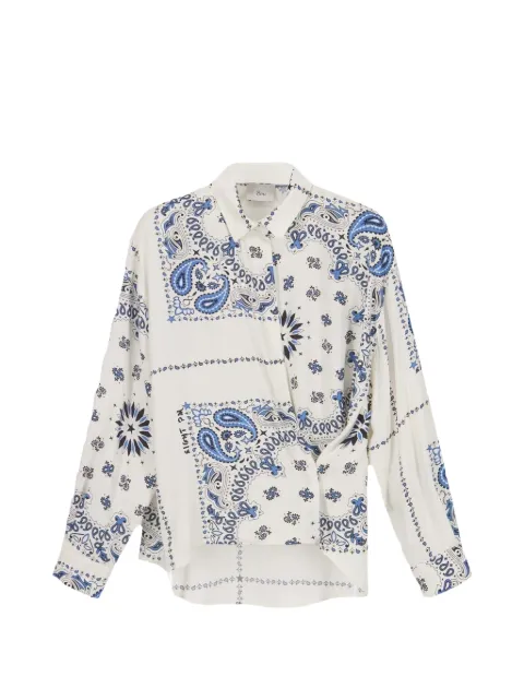 8pm Cannes paisley-print draped shirt