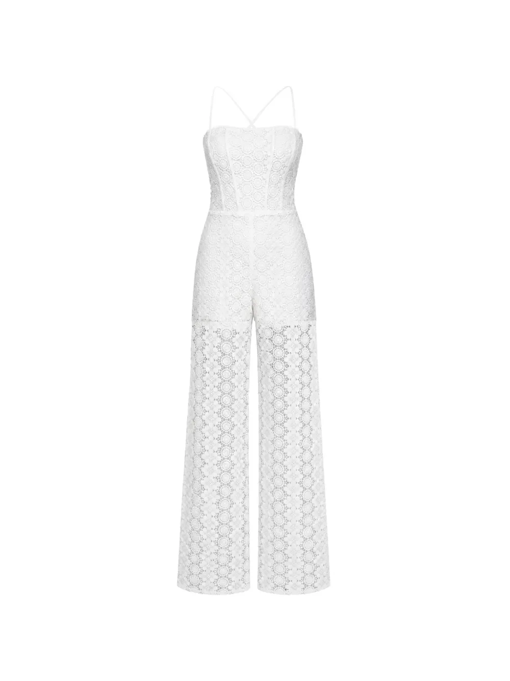 GUESS USA Elle lace jumpsuit - Bianco
