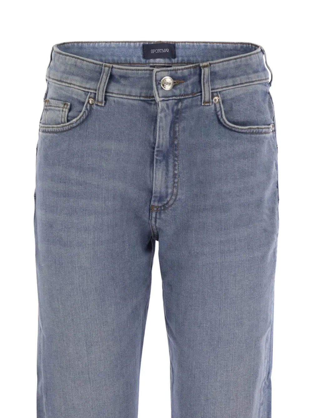 Sportmax Brian jeans met omslag Blauw
