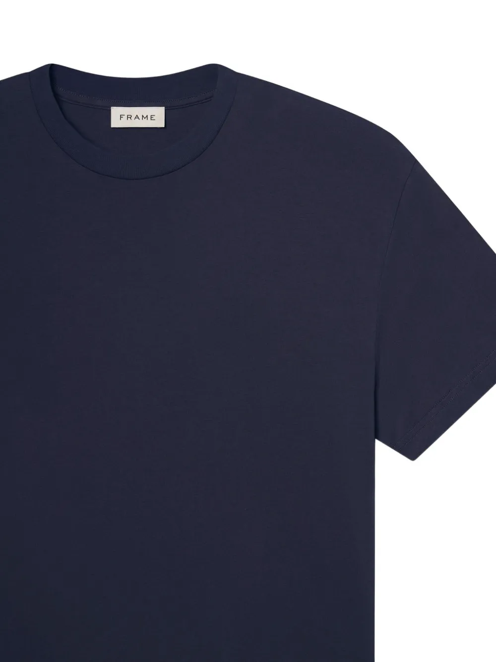 FRAME Katoenen T-shirt met ronde hals Blauw
