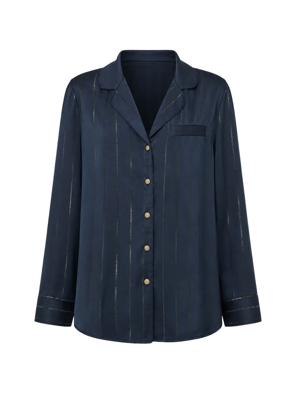 Tommy Hilfiger Camicia a righe metallizzate - Blu