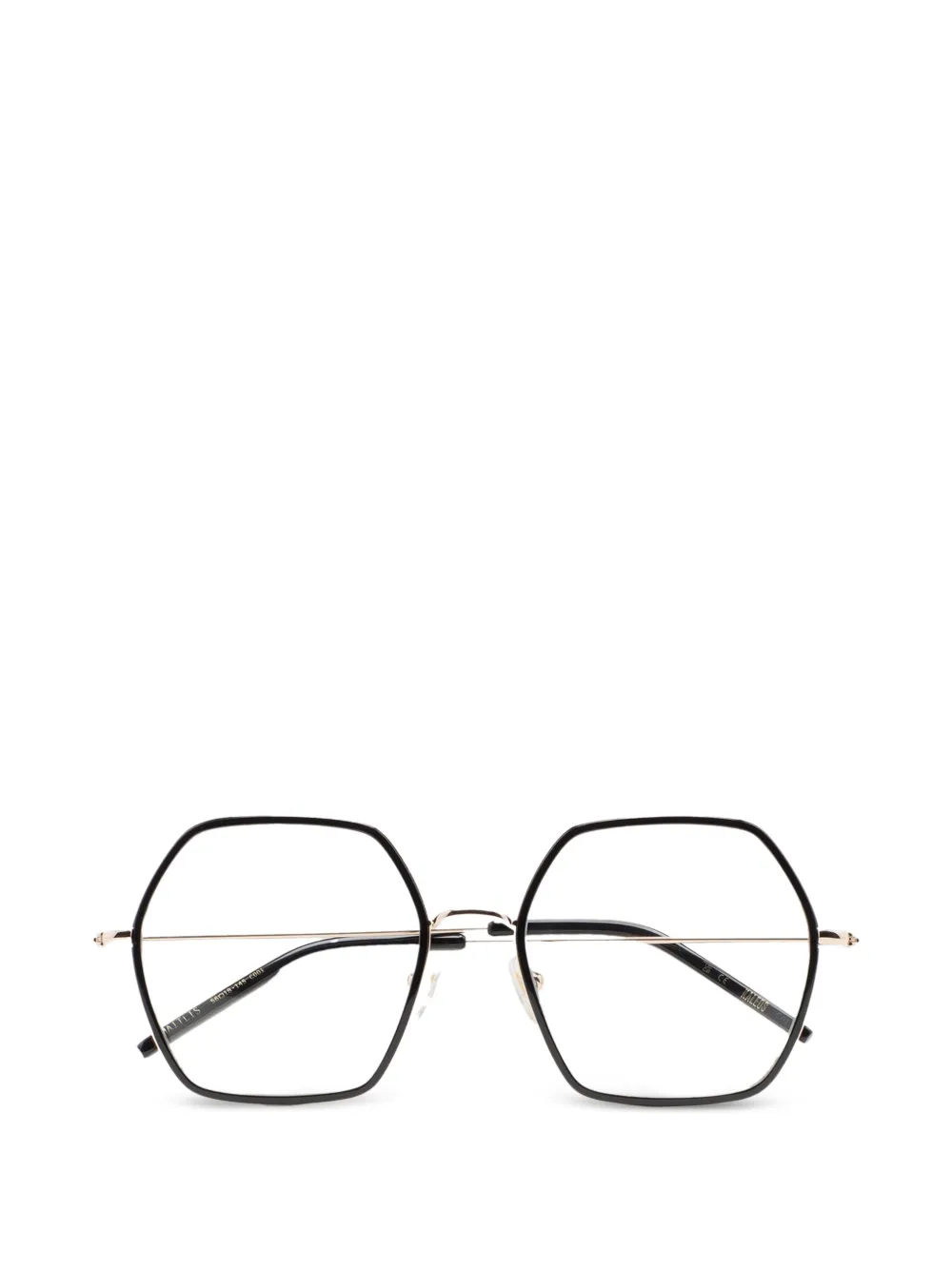 Kaleos Maitlis geometric-frame glasses - Nero