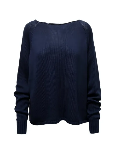 Ma'ry'ya raglan-sleeve boat-neck sweater