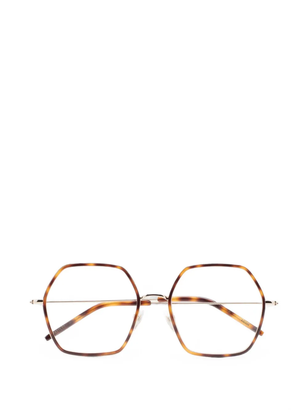 Kaleos Maitlis geometric-frame glasses - Marrone