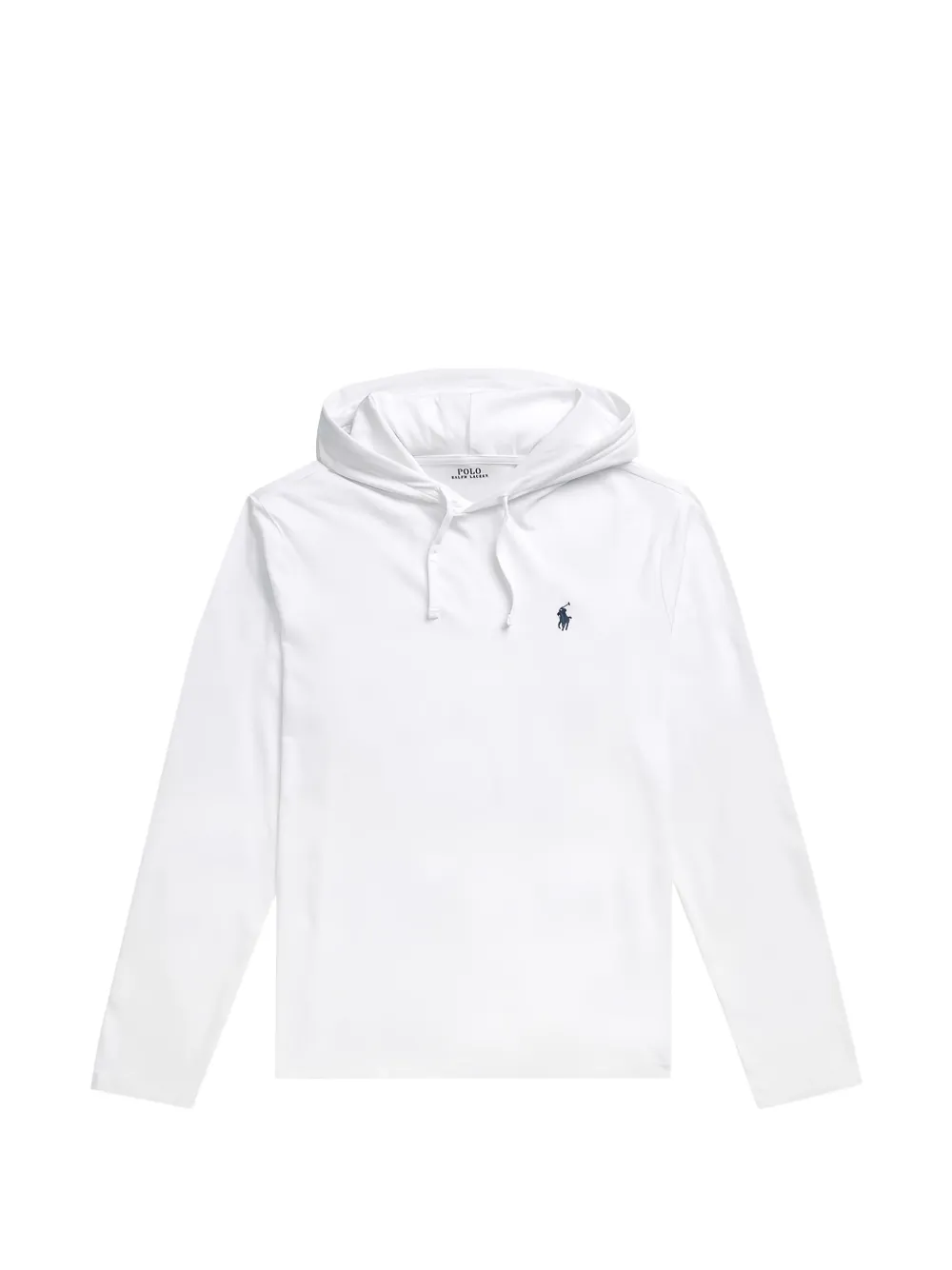 Polo Ralph Lauren logo-embroidered drawstring hoodie - Bianco