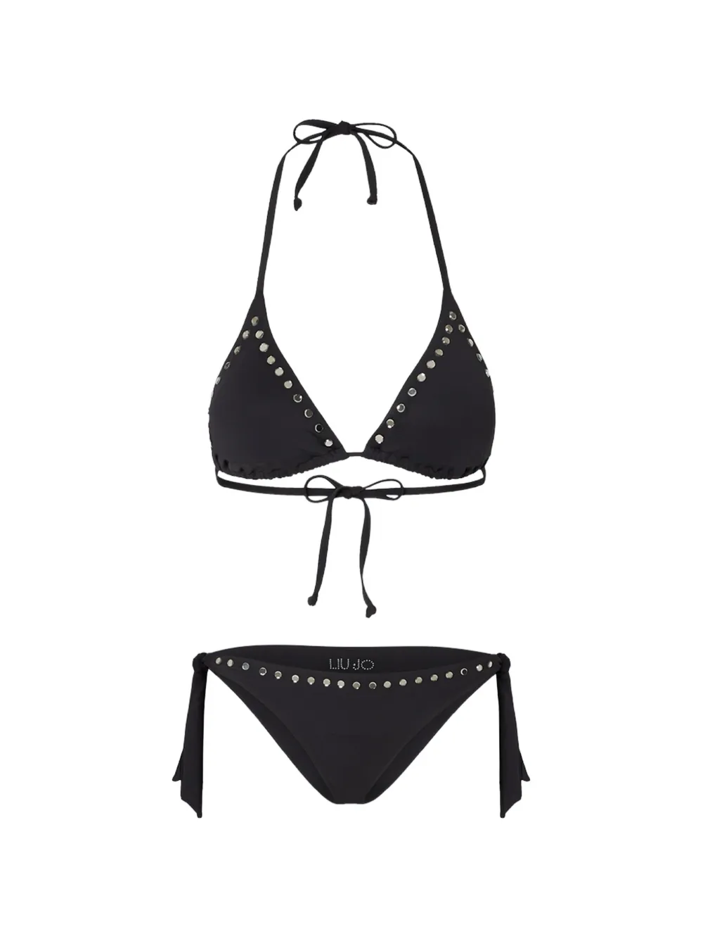 LIU JO studded bikini top and bottoms - Nero