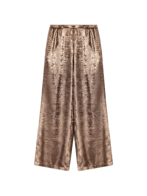 MOMONÌ Baccarat Bis metallic-effect palazzo pants