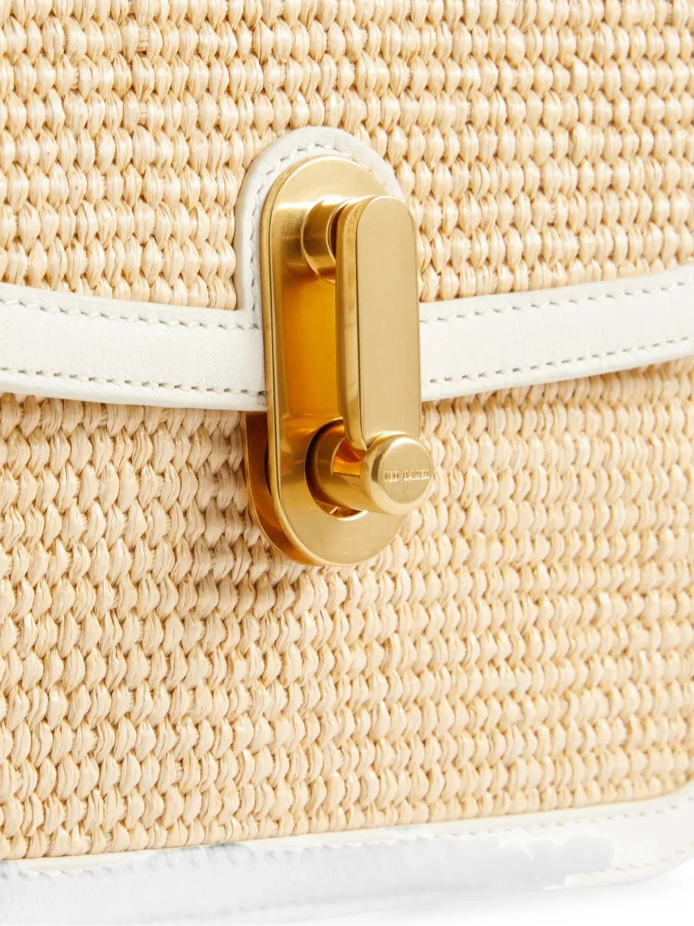 Ted Baker Grote Kkassia heuptas met geweven design en leren afwerking Beige