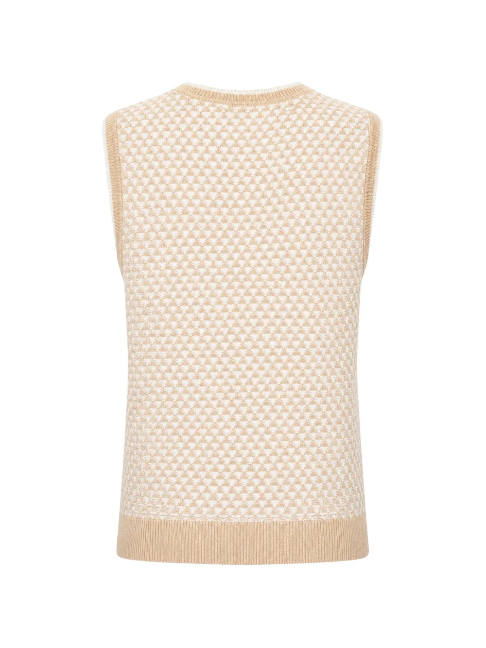 Varley Jenson trui met geometrisch patroon Beige