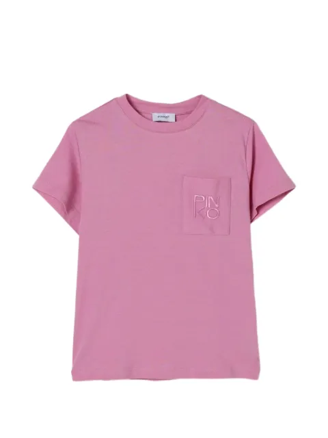 Pinko Kids logo-embroidered  T-shirt
