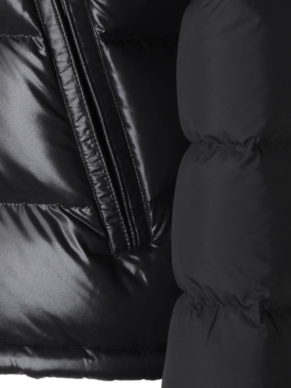 Moncler Maya gewatteerd gevoerd jack Zwart