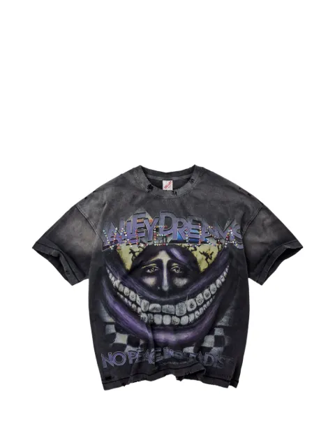 Vale Smiley Face graphic-print distressed T-shirt
