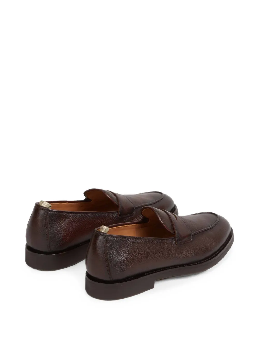 Officine Creative grainy-leather penny loafers Bruin