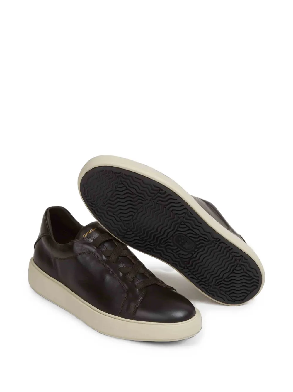Officine Creative leather lace-up sneakers Bruin