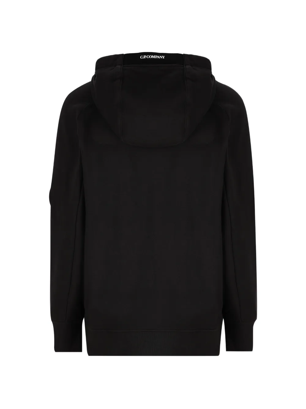 C.P. Company Fleece sweater met rits en capuchon Zwart