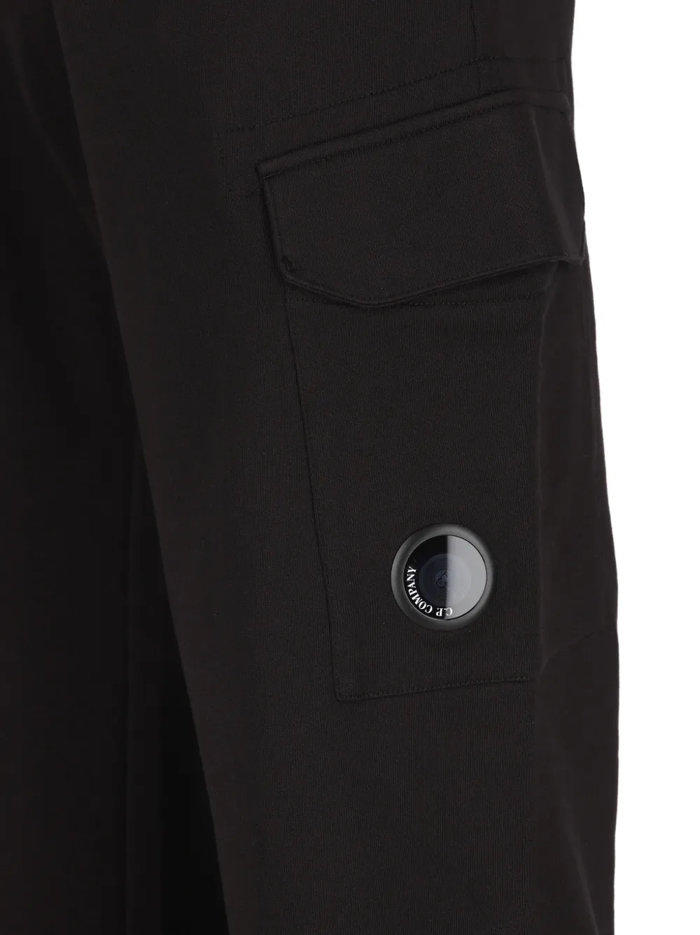 C.P. Company Diagonal Raised Fleece Lens cargo joggingbroek Zwart