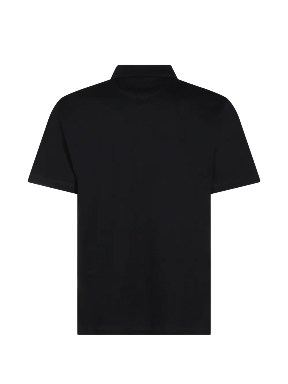 Eleventy Button-up poloshirt Zwart