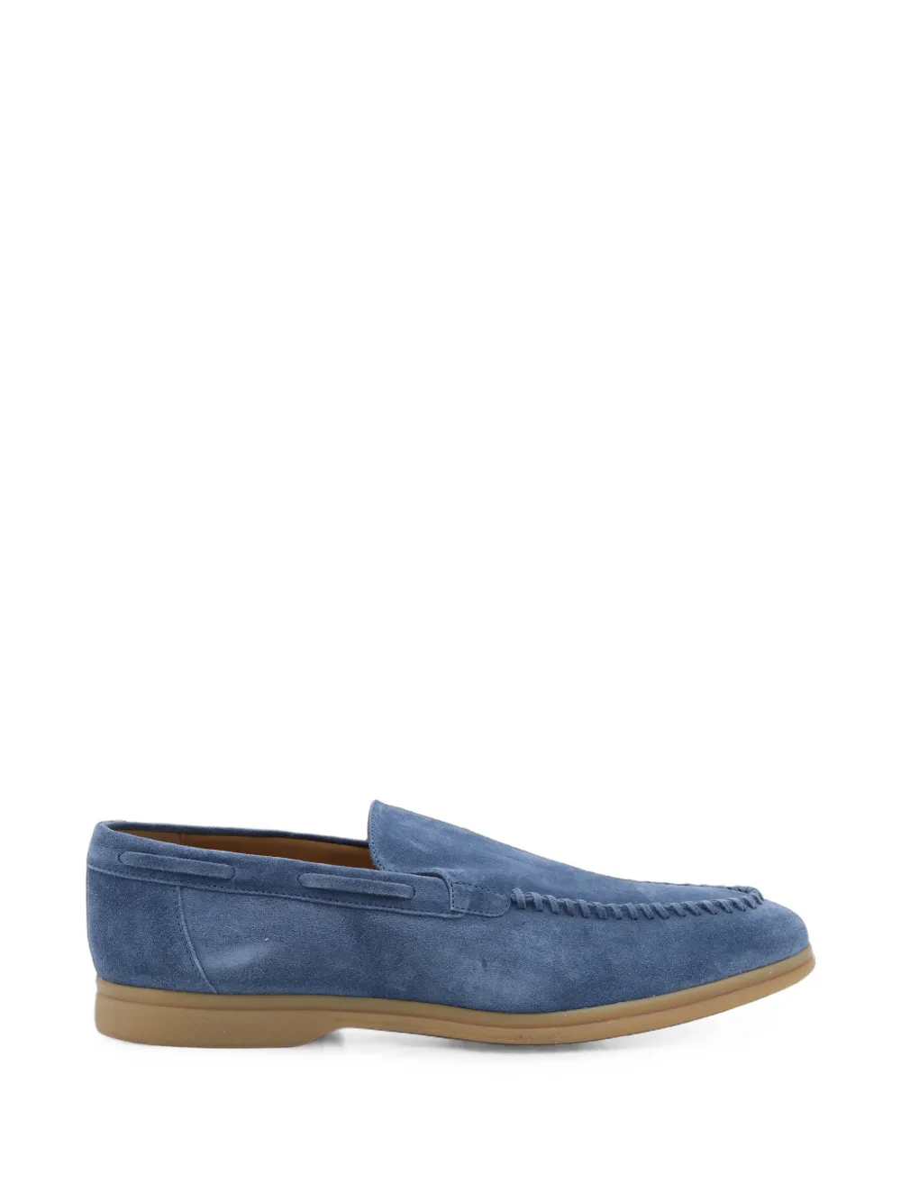 Eleventy suede slip-on loafers Blauw