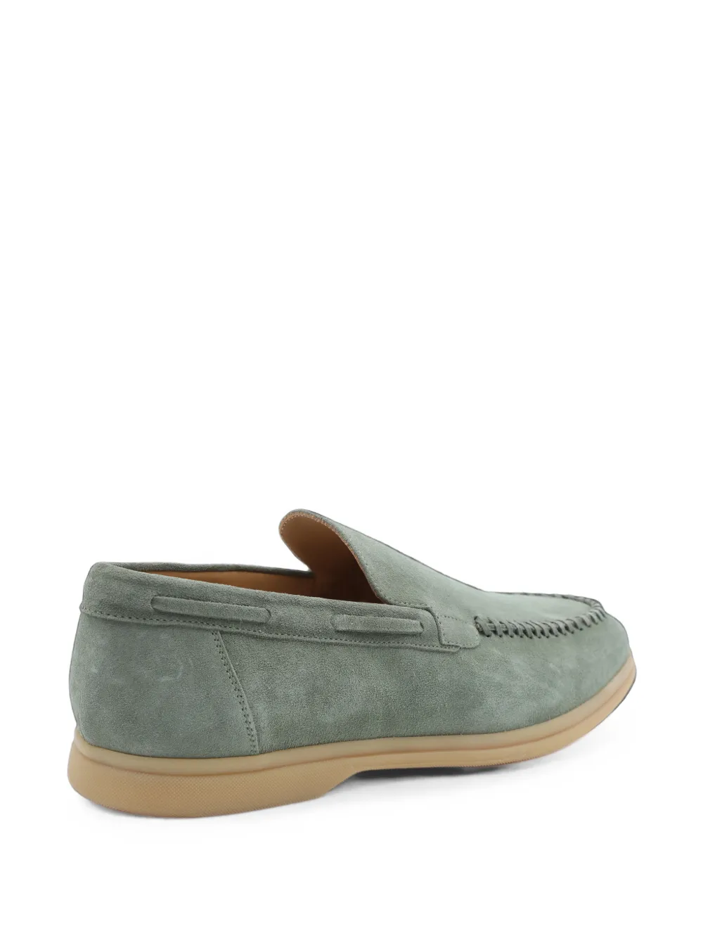 Eleventy whipstitch suede loafers Groen