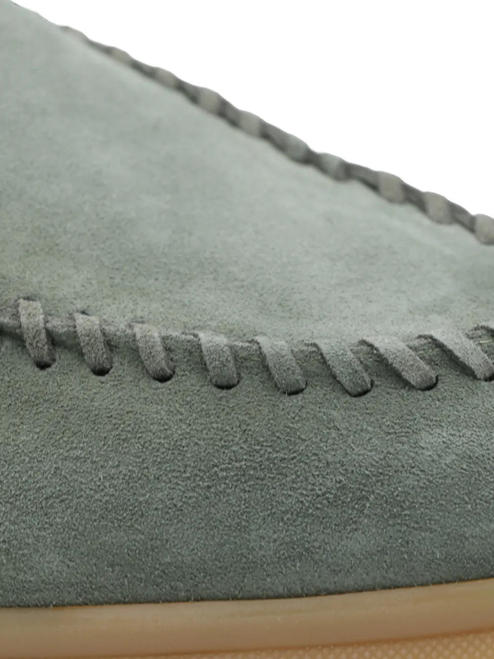 Eleventy whipstitch suede loafers Groen