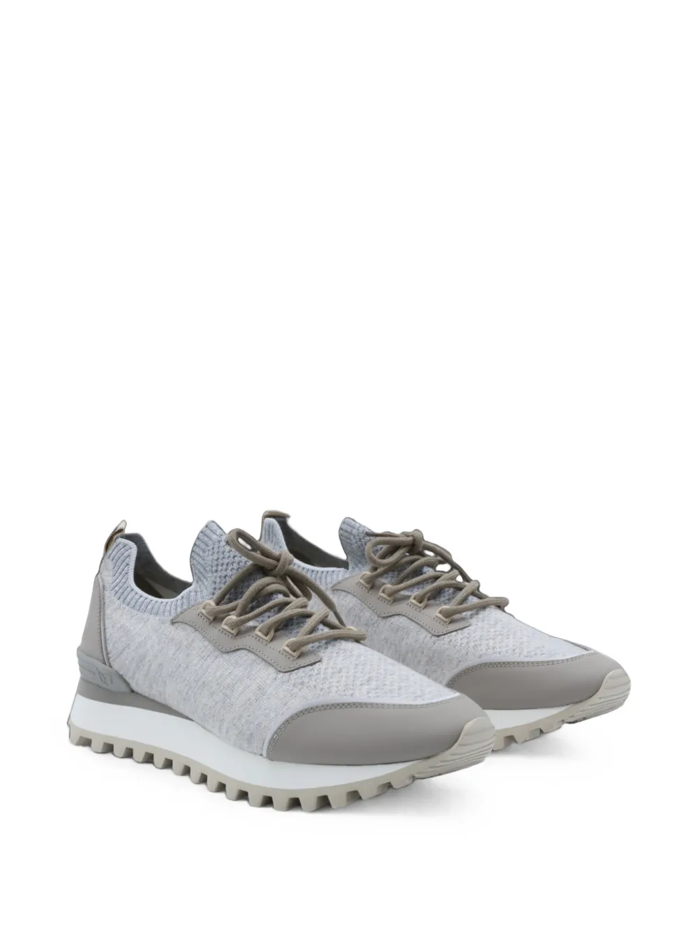 Eleventy panelled knit sneakers Grijs